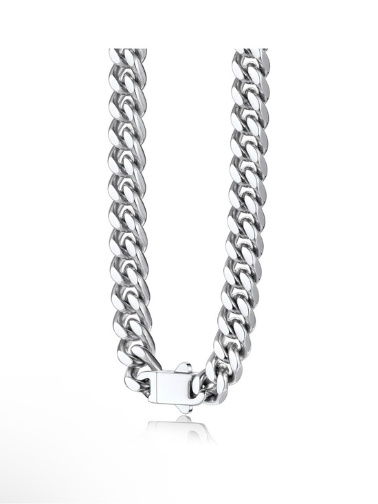 Other - Chunky Silver Cuban Link Chain Necklace